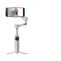 Insta360 Flow 2 Pro Creator Bundle AI Tracking Mobile Gimbal - Unboxed_Stone Gray_Front_87408
