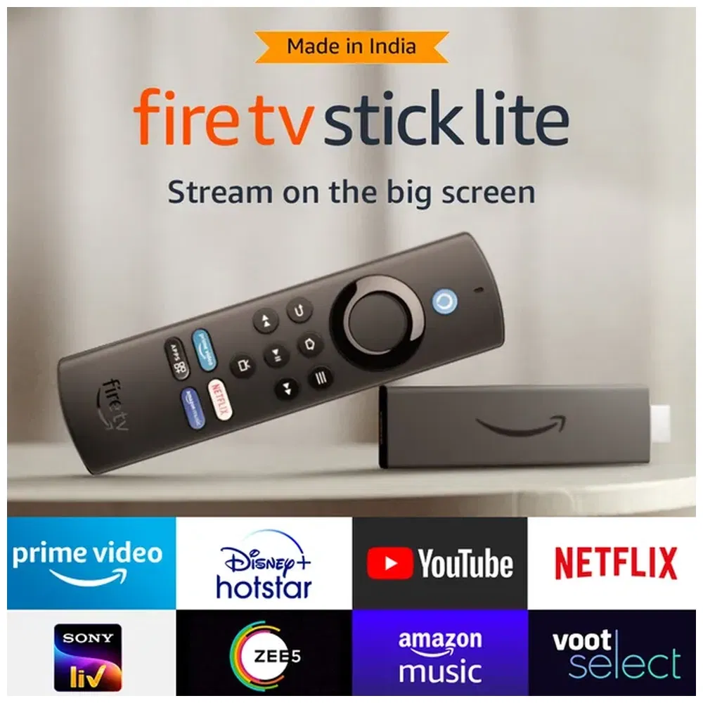 Amazon FireTV Stick Lite HD Streaming Device and Alexa Voice Remote _Black_Right Side_124745