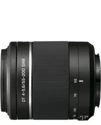 Sony DT 55-200mm F/4-5.6 Telephoto Zoom Lens - Refurbished Good - Black - Refurbished_Black_Back_115721
