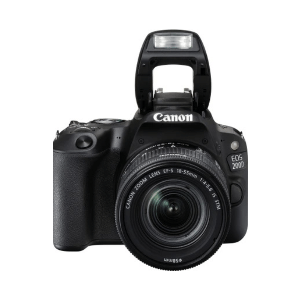 Canon EOS 200D 24.2MP DSLR - Refurbished_Black_Front_70436