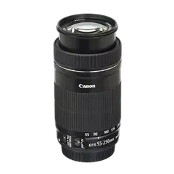 Canon 55-250mm Telephoto Zoom Lens - Refurbished Good - Black - Refurbished_Black_Top_70453
