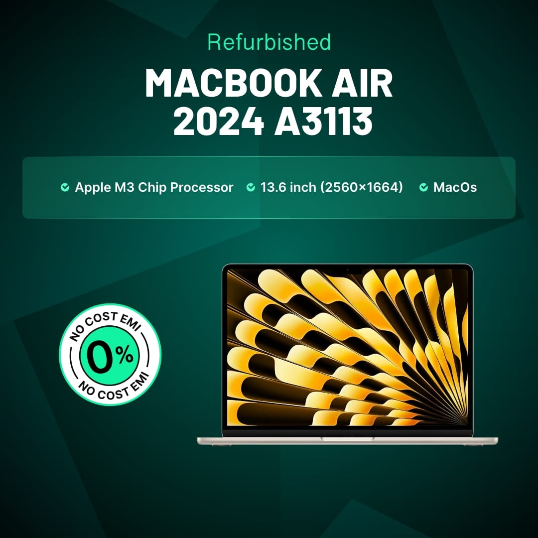 Apple MacBook Air 2024 A3113 (Apple M3 Chip 13.3 Inch)- Refurbished_Midnight_Preview_86969