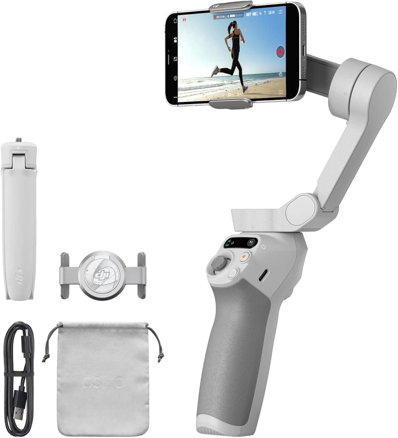 DJI OSMO Mobile SE Intelligent Gimbal - Unboxed_Light Grey_Back_86768