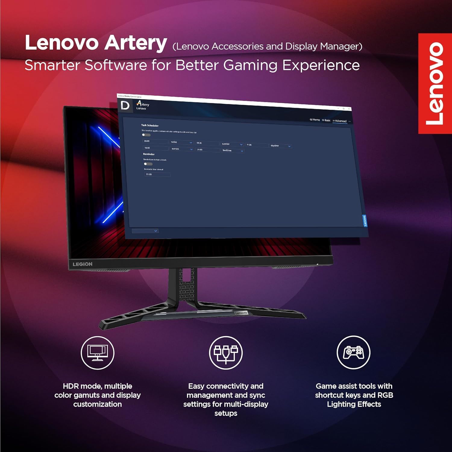 Lenovo Legion R27q 30 27 Inch 180 Hz Gaming QHD IPS Monitor - Unboxed_Black_Right Side_64844