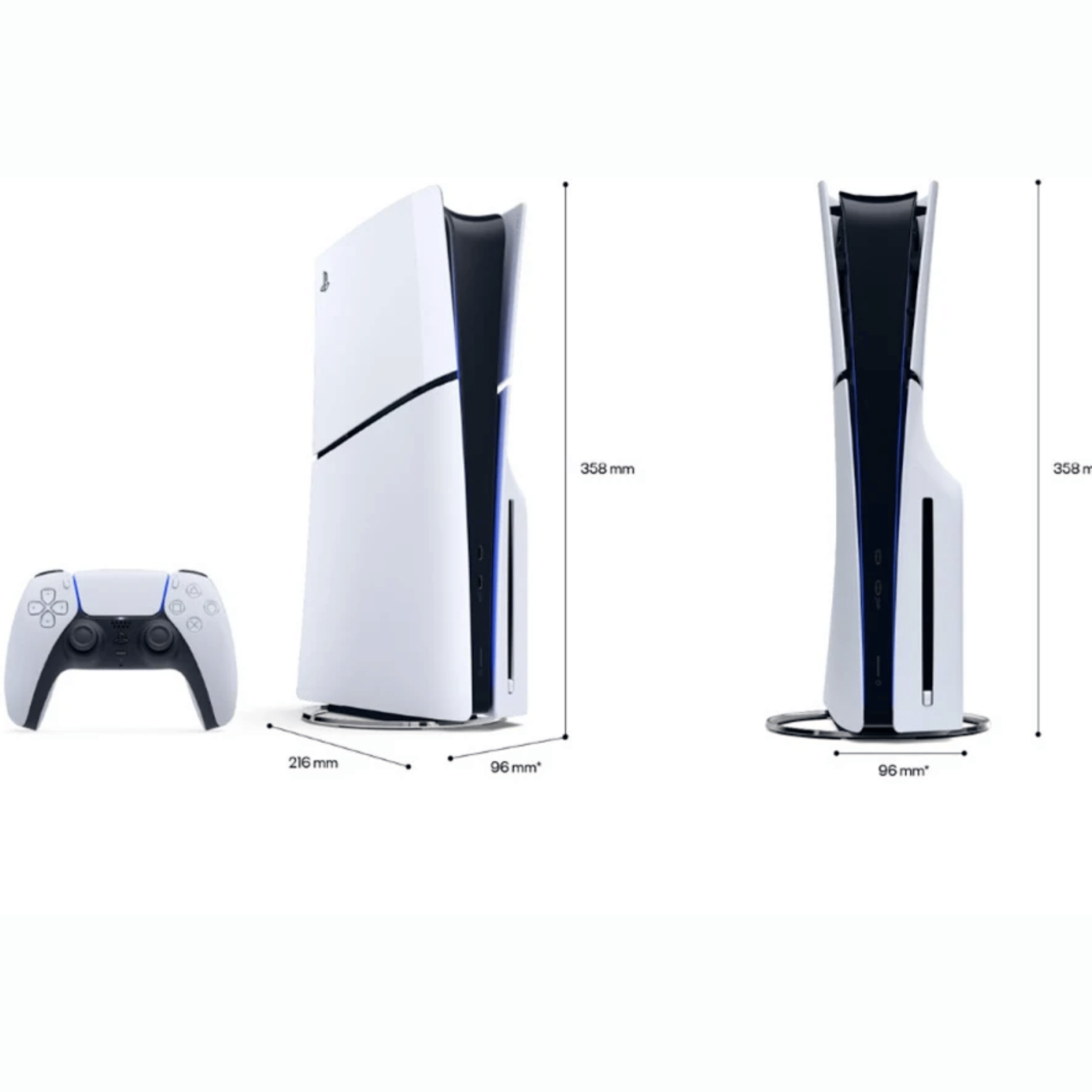 Sony Play Station 5 Gaming Console (PS5)- Refurbished_White_Back_115197