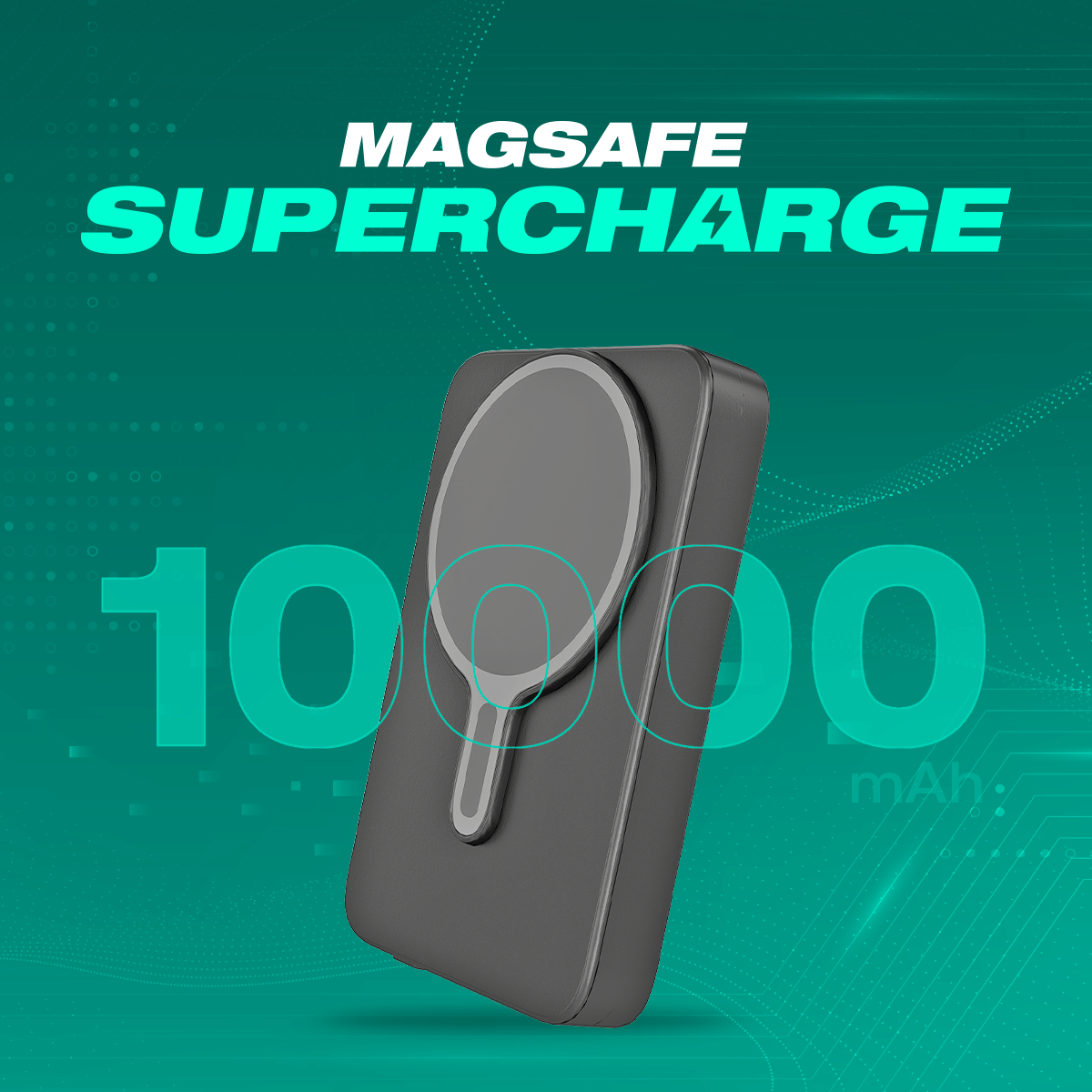 Sugato Supercharge 10000 mAh - Powerbank - Grey_Grey_Front_64590