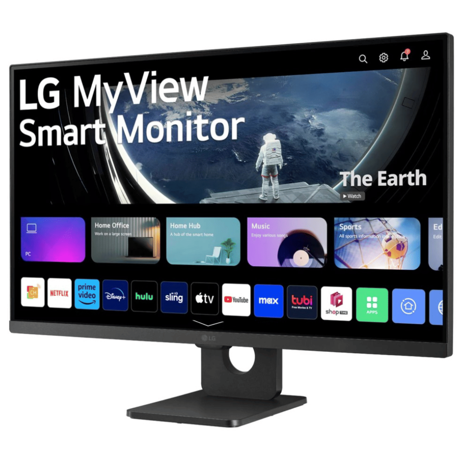 LG MyView 27SR50F 27 Inch 60 Hz Smart Full HD IPS Monitor - Unboxed_Black_Top_112919
