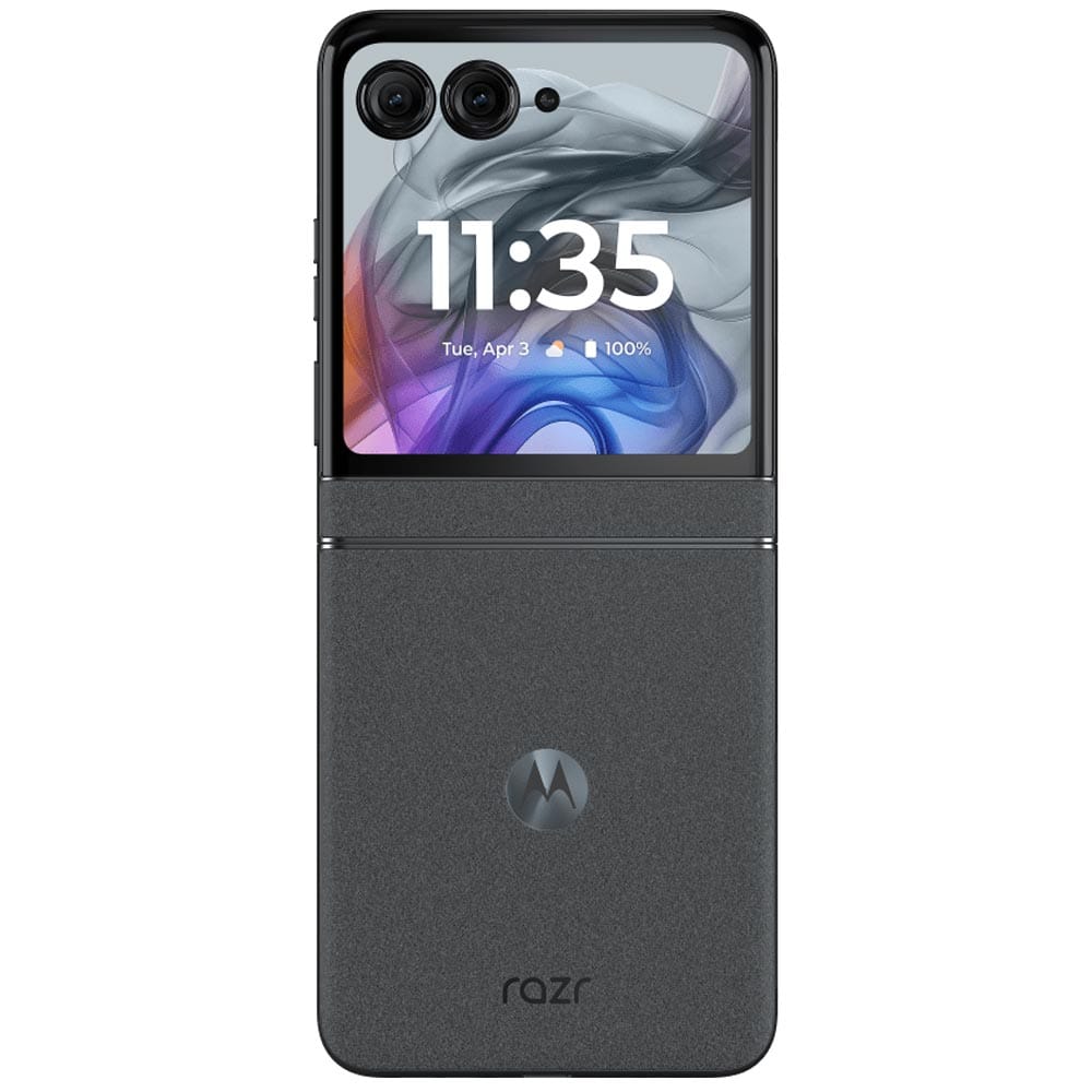 Motorola Moto Razr 50 - Refurbished_Koala Grey_Back_55082