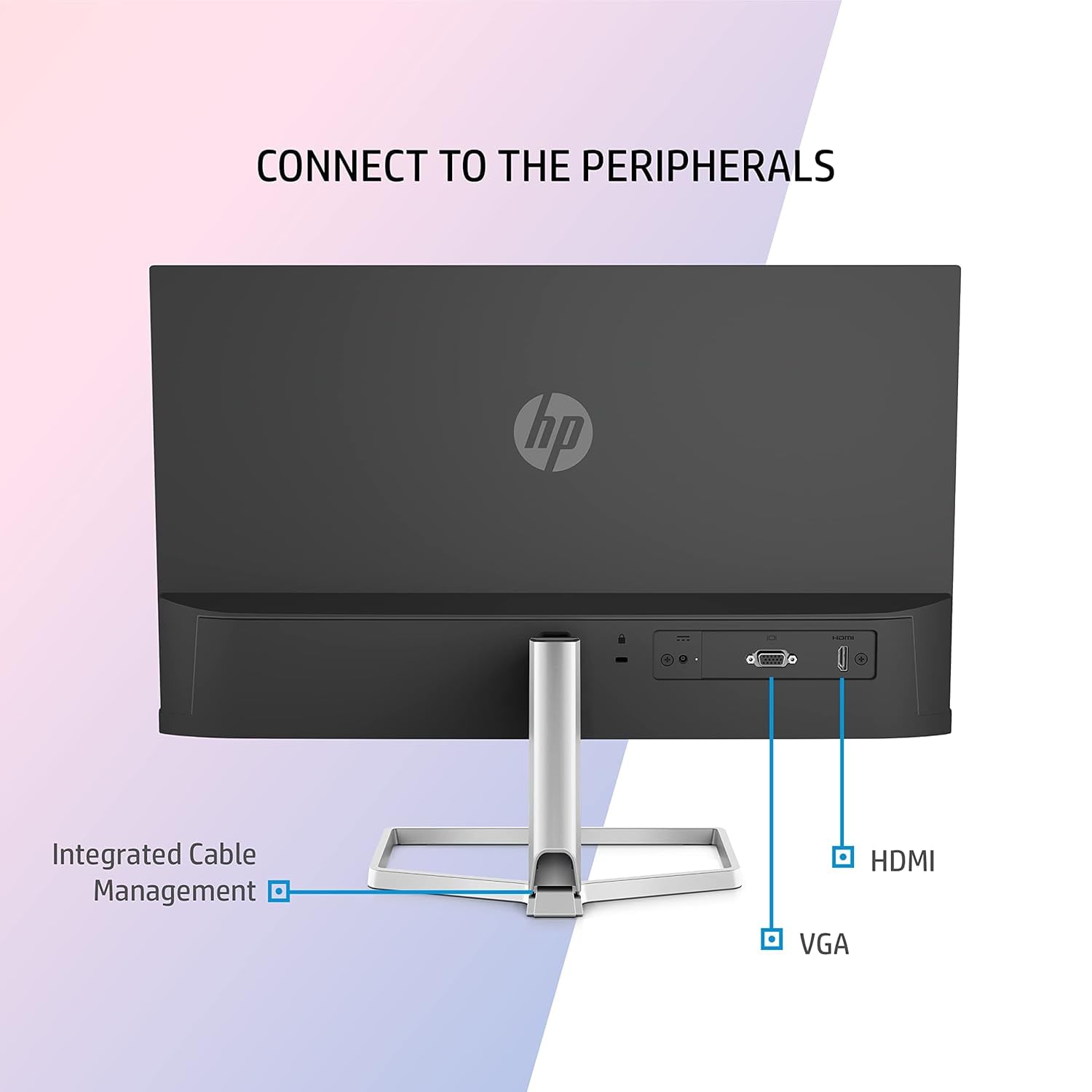 HP M22f 21.5 Inch 75 Hz 3 Sided Micro Edge Full HD IPS Monitor - Unboxed_Black_Back_64790