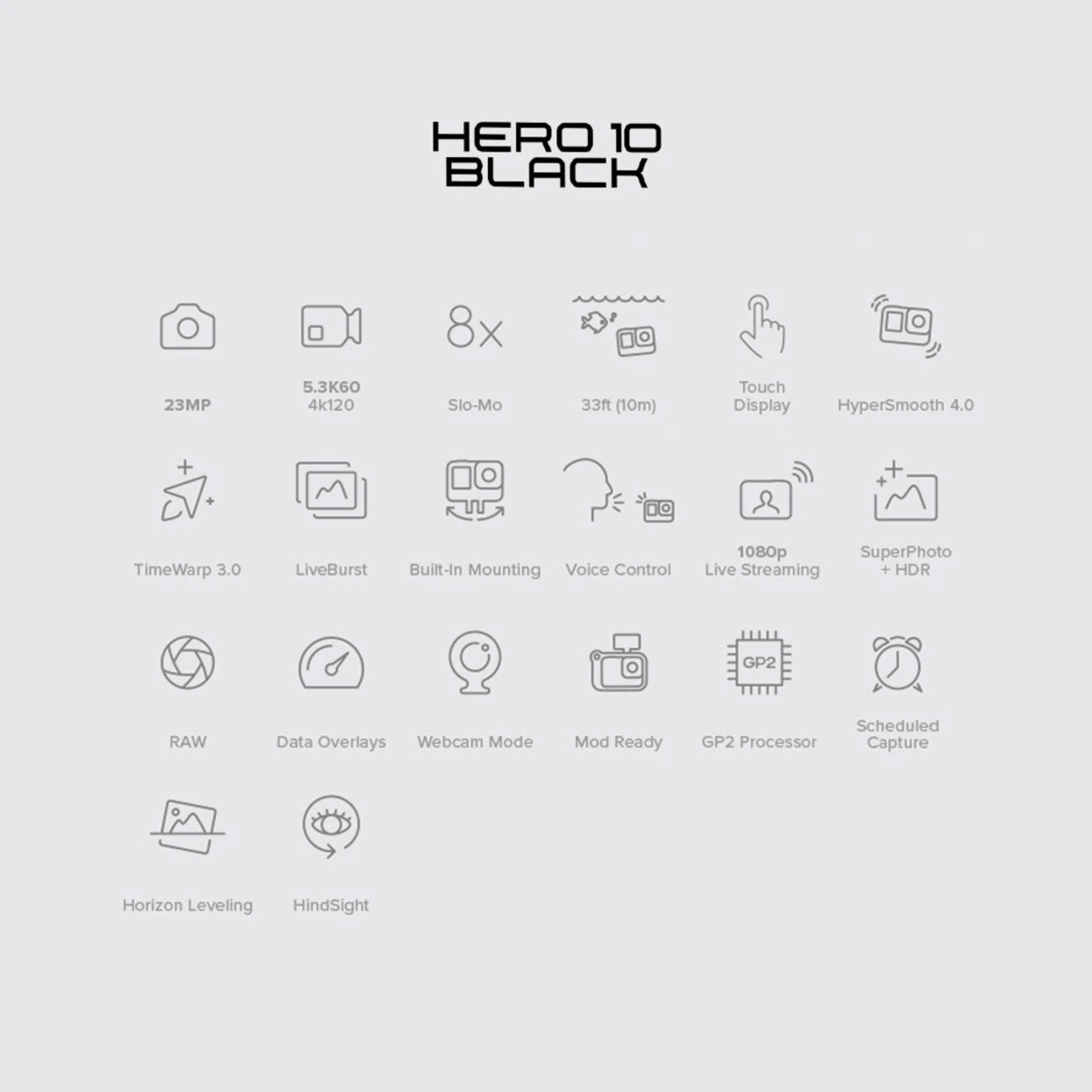 GoPro Hero 10 23MP Action Camera - Refurbished_Black_Refurbished Phone_114818