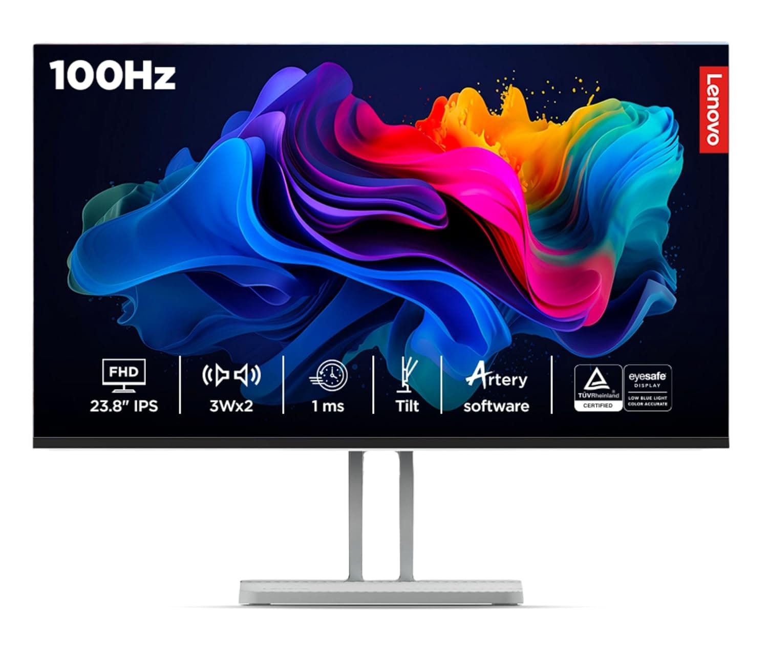 Lenovo L24i 4A 24 Inch 100 Hz Full HD IPS Monitor  - Unboxed_White_Front_89499