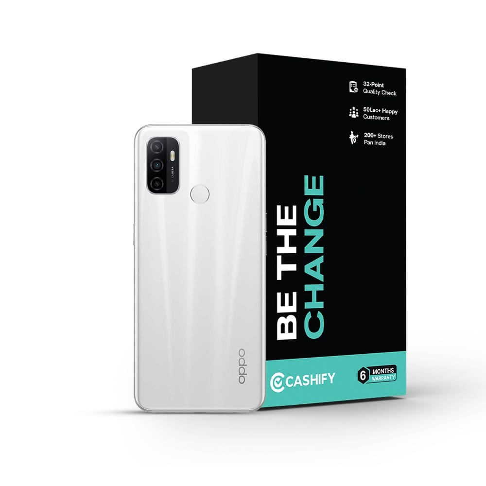 OPPO A53 - Refurbished_Fairy White_Phone With Box_52134
