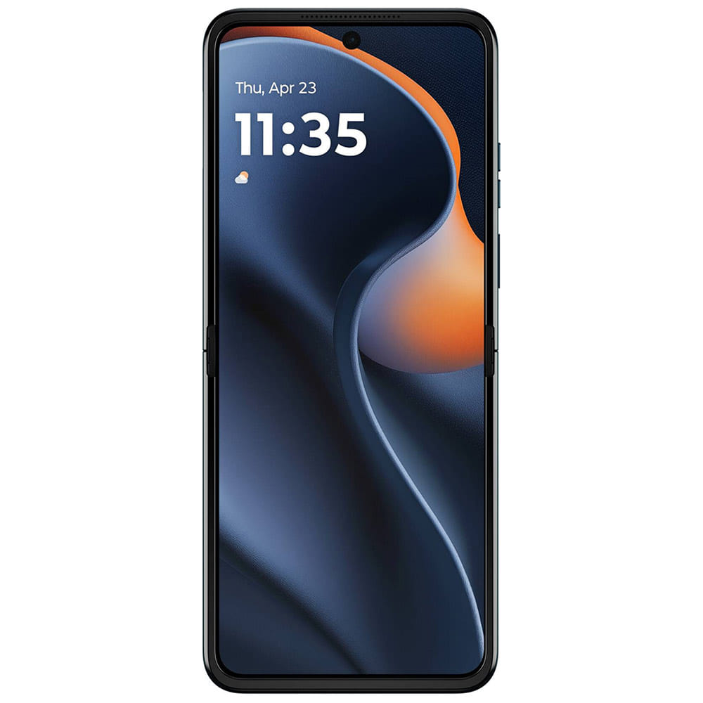 Motorola Moto Razr 60 - Refurbished_Pantone Gibraltar Sea_Front_62618