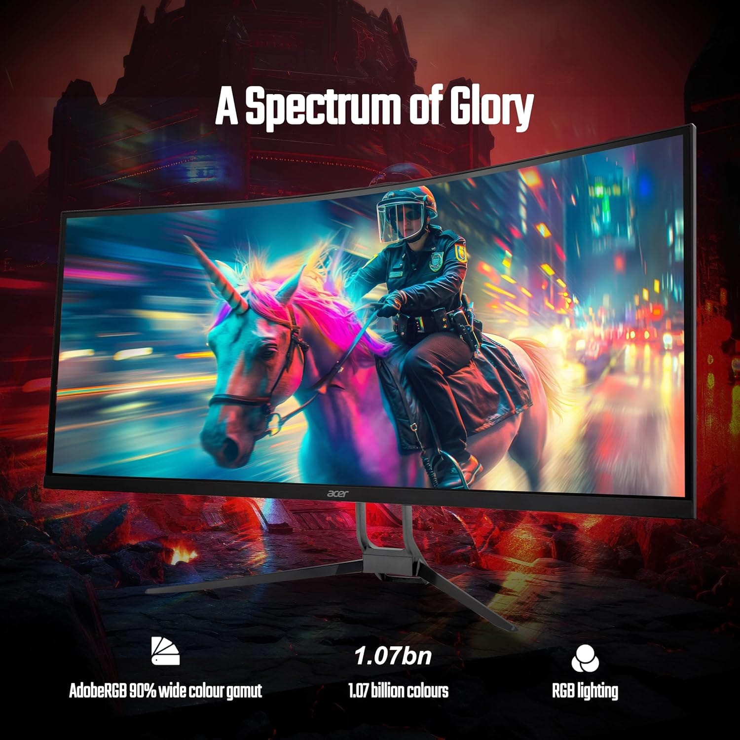 Acer ED343CUR 34 Inch VA 120 Hz UWQHD LED Monitor  - Unboxed_Black_Top_88234