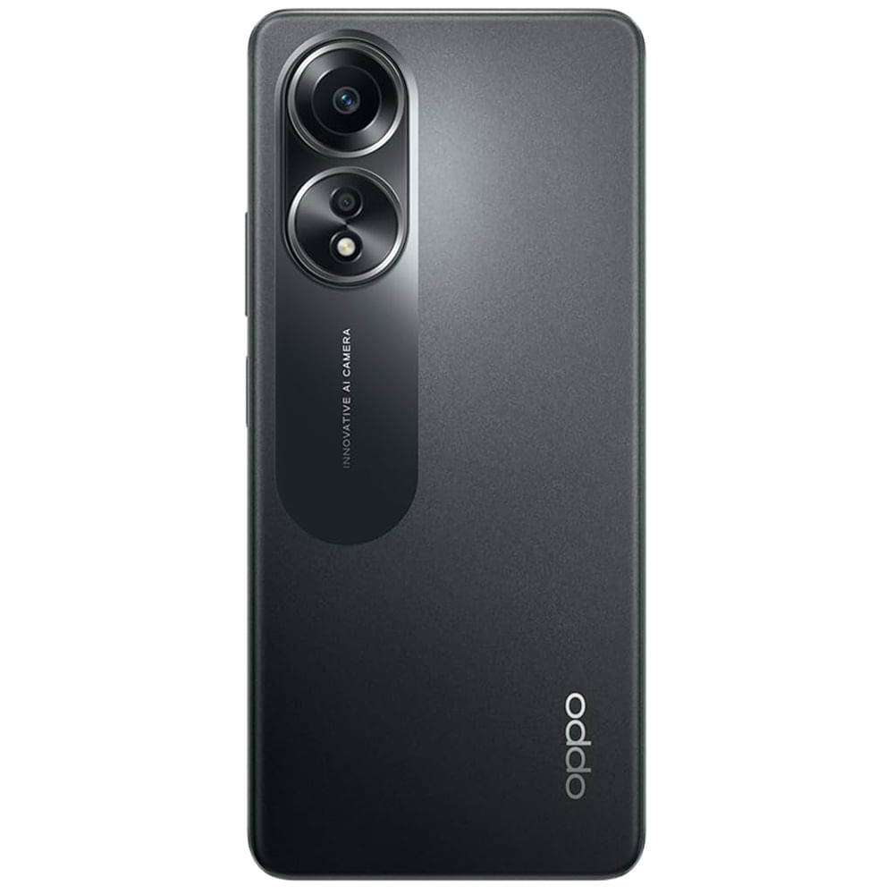 OPPO A58 - Refurbished_Glowing Black_Back_55928