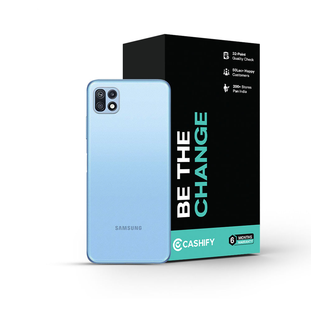 Samsung Galaxy F42 5G - Refurbished_Matte Aqua_Phone With Box_59217