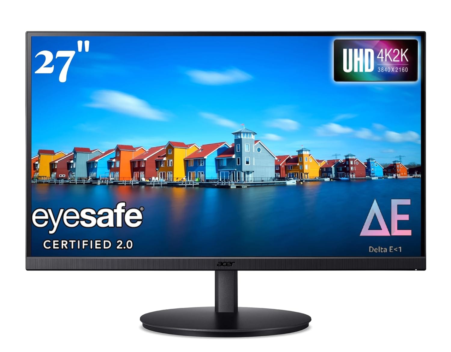 Acer CB272K 27 Inch IPS 60 Hz 4K UHD LED Monitor  - Unboxed_Black_Front_88221