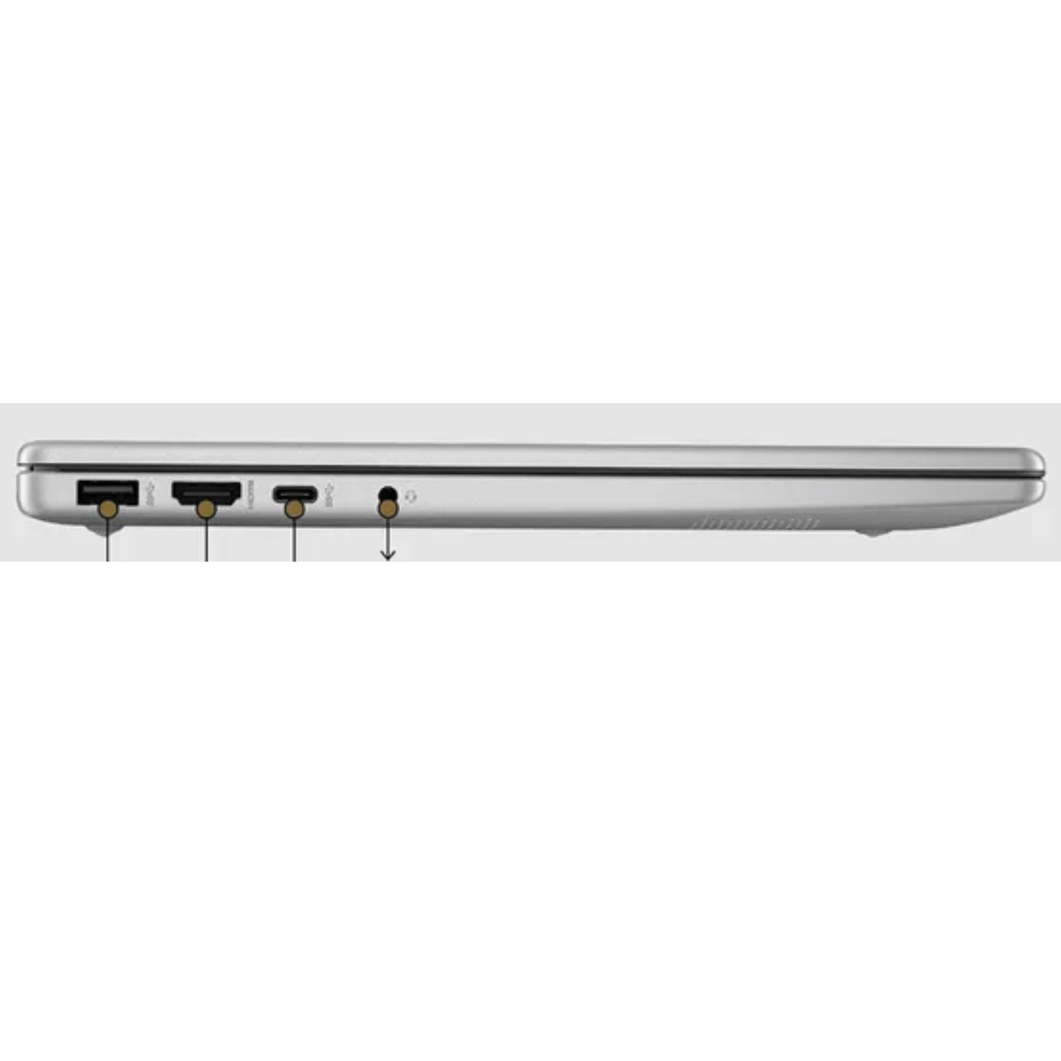 HP/Compaq HP 14 Series 14-gr0002tu (Intel Core i5 13th Gen 14 Inch)- Refurbished_Silver_Left Side_123016