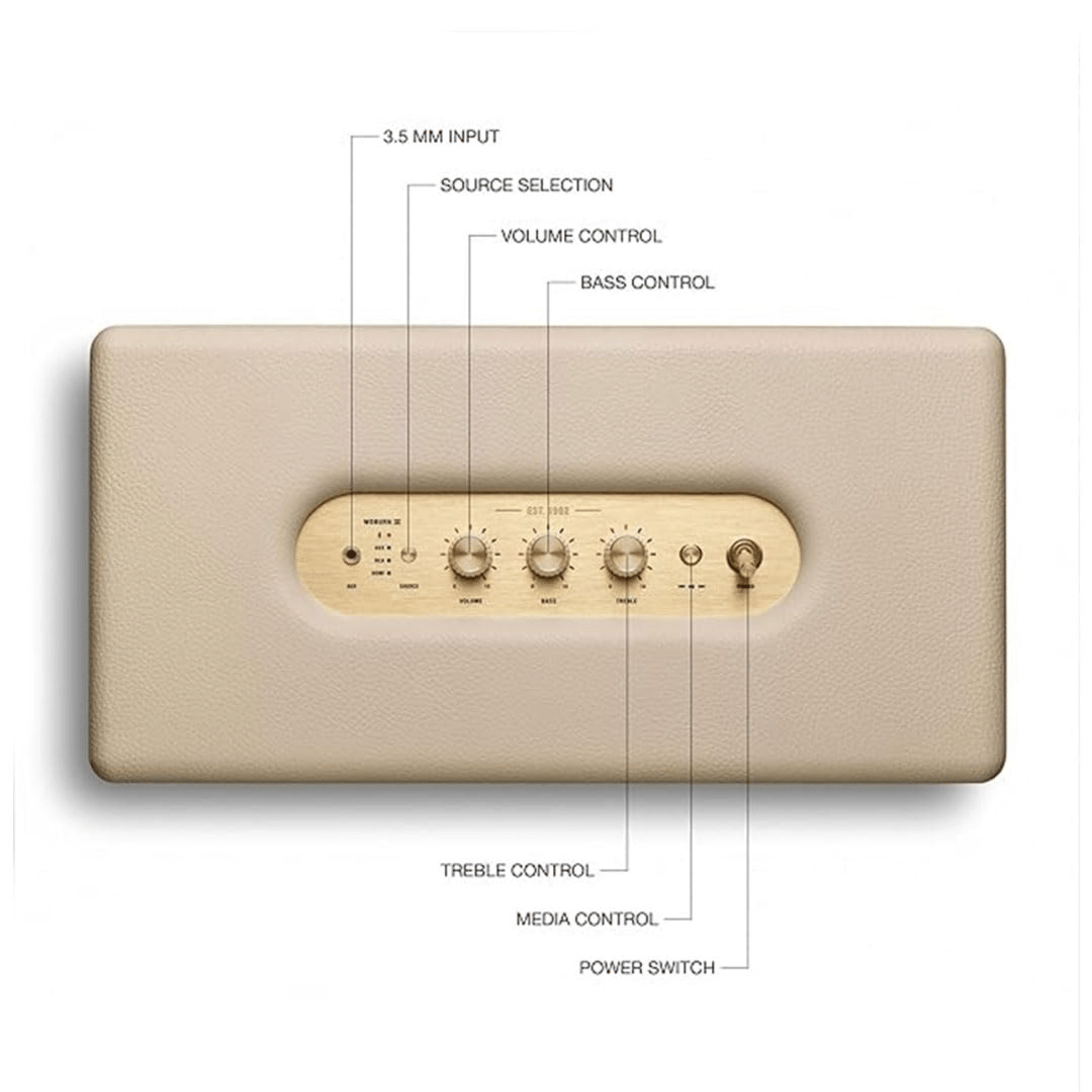 Marshall Woburn 3 Bluetooth Speaker - Unboxed_Cream_Top_114970