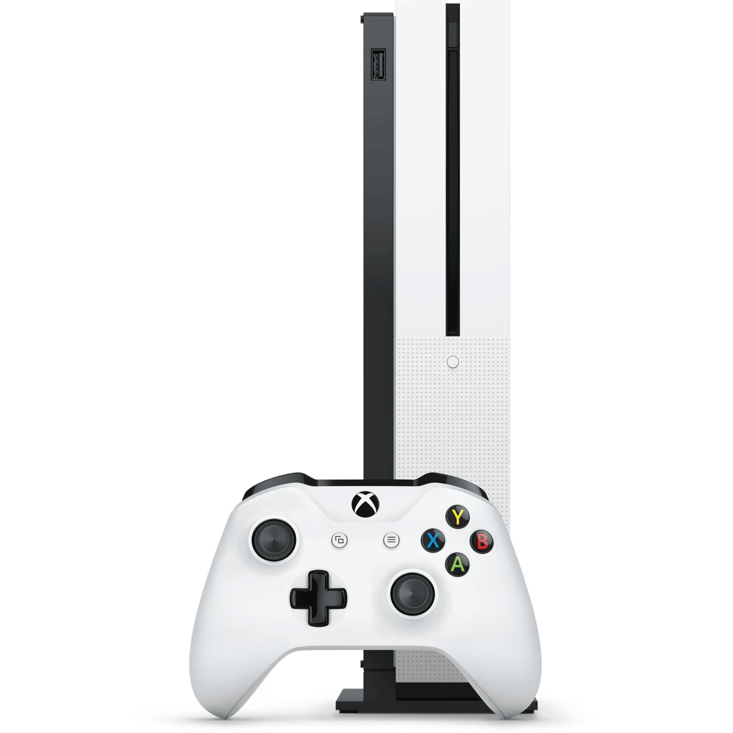 Microsoft XBOX One S Gaming Console - 1 TB - Refurbished Good - White - Disc Edition)- Refurbished_White_Right Side_114924