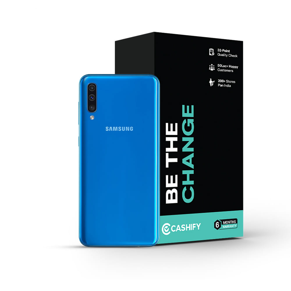 Samsung Galaxy A50 - Refurbished_Blue_Phone With Box_61046