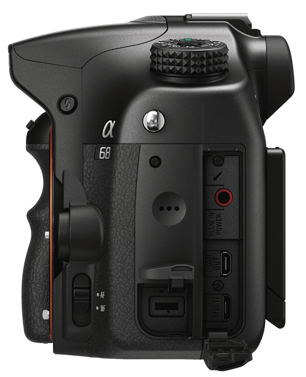 Sony Alpha A68 24.2MP DSLR Camera - Refurbished_Black_Left Side_115747