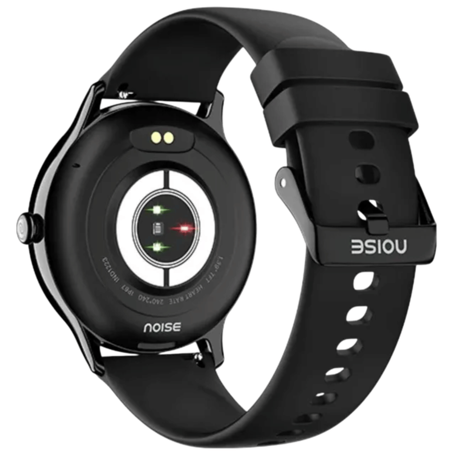 NoiseFit Twist (35mm, Bluetooth Only) - Smart Watch_Jet Black_Back_124201