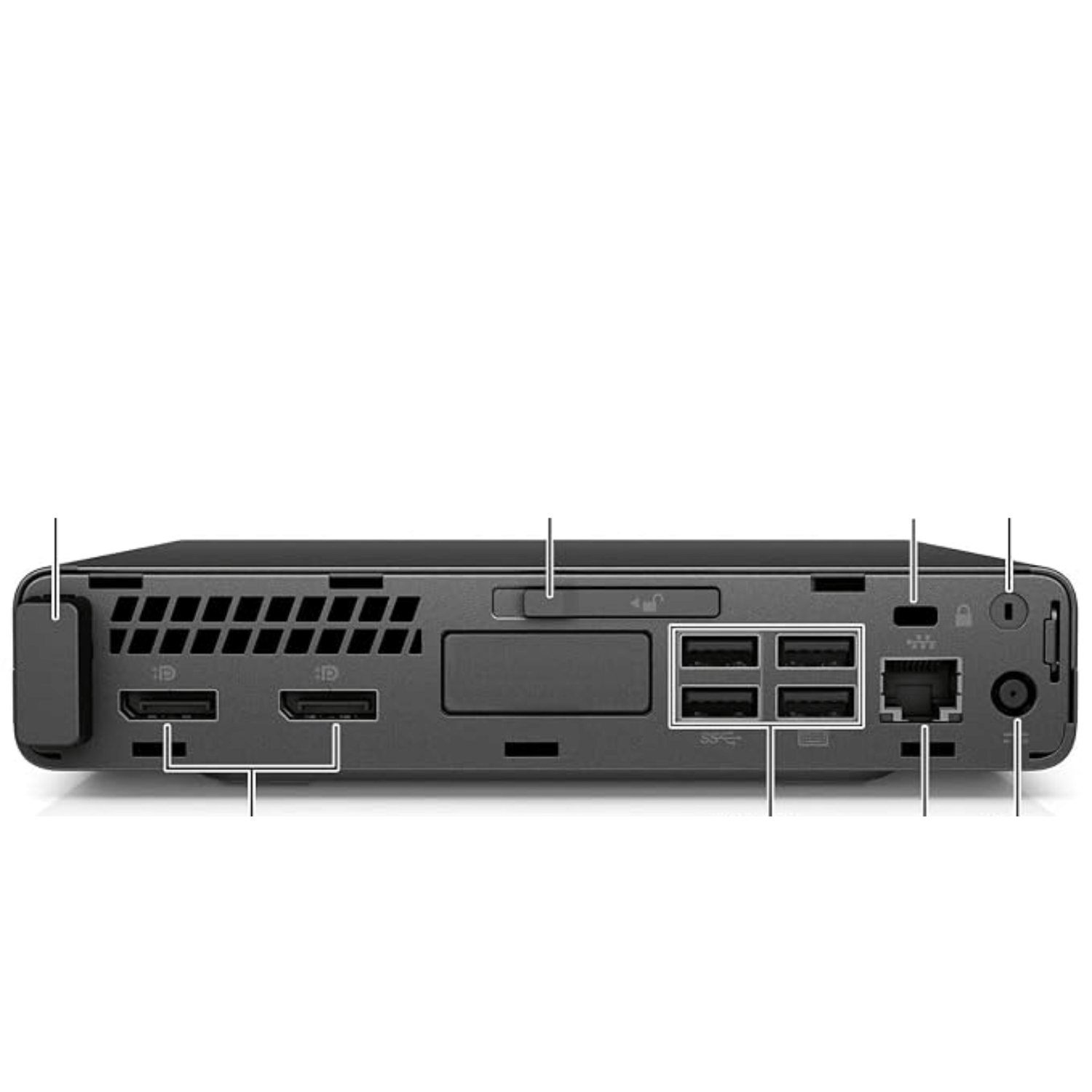 HP ProDesk i3 7th Gen Mini PC - Refurbished_Silver Black_Back_123572