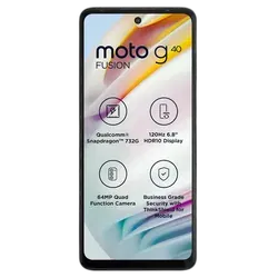 Refurbished Motorola Moto G40 Fusion Frosted Champagne Front