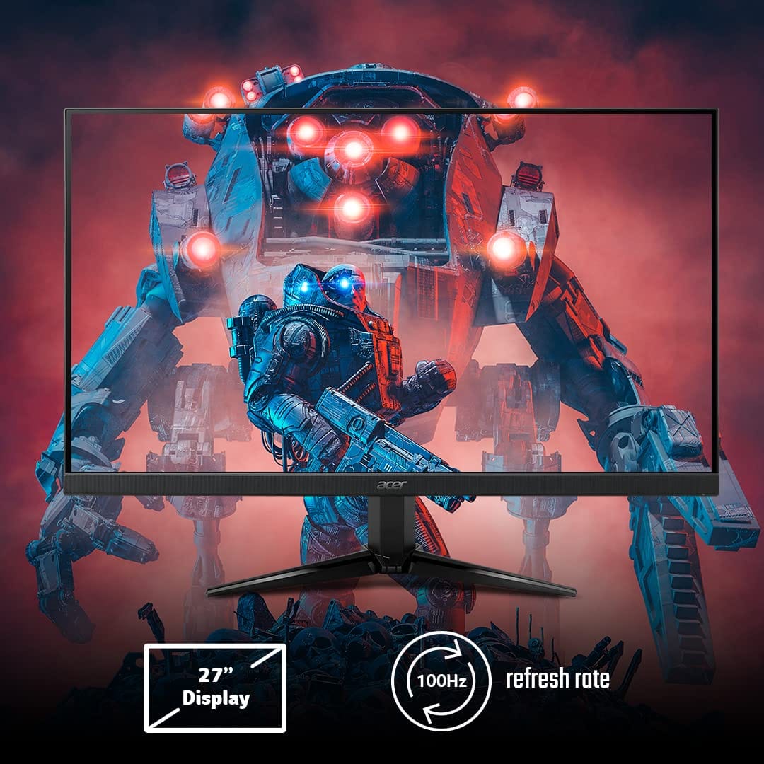 Acer Nitro QG271 27 Inch VA 100 Hz FHD Gaming LCD Monitor  - Unboxed_Black_Left Side_88240
