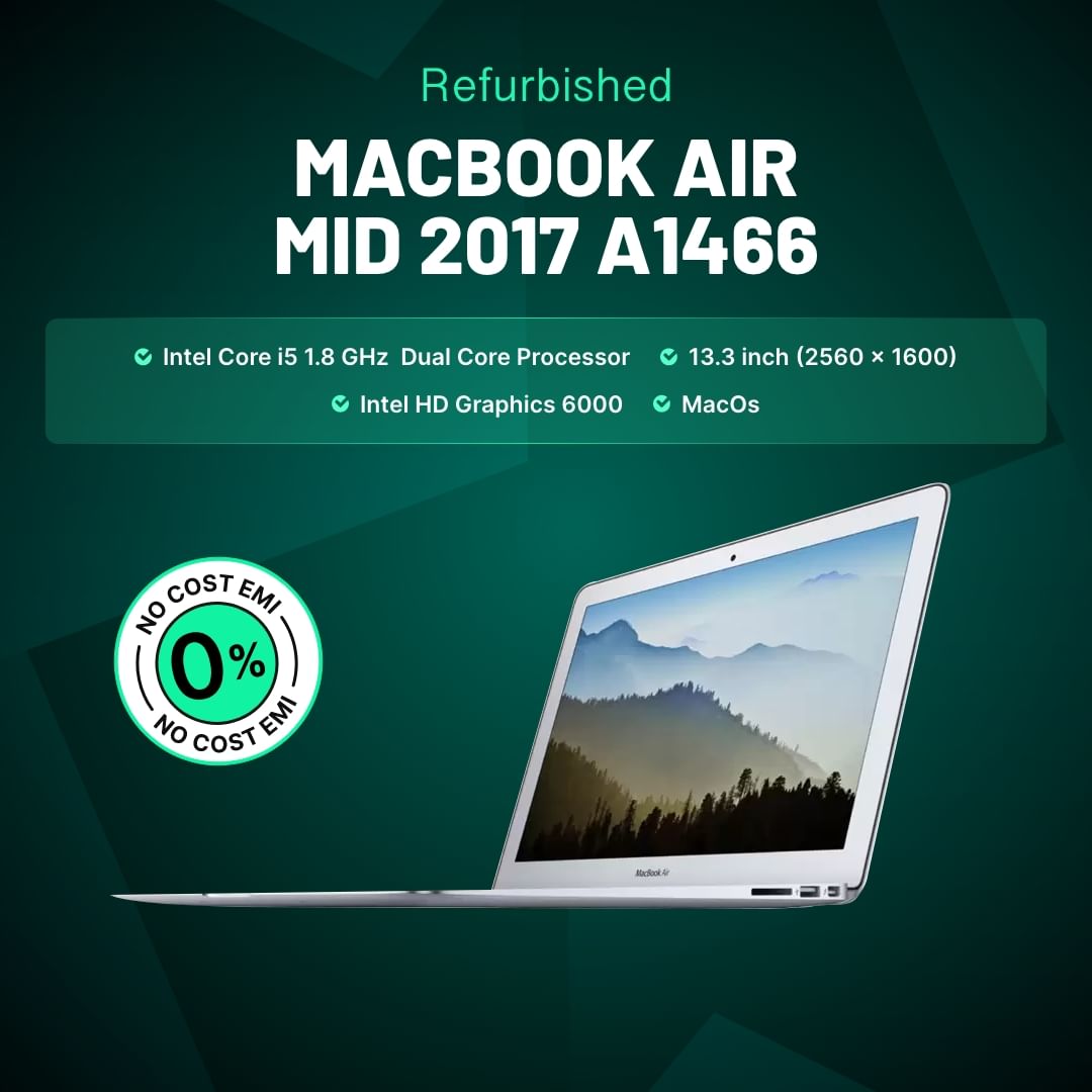 MacBook Air Mid 2017 A1466 (Intel Core i5 13.3 Inch)- Refurbished_Silver_Cashify Assured_50871