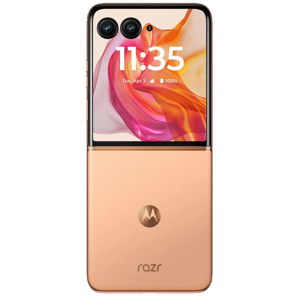 Motorola Moto Razr 50 Ultra - Refurbished_Peach Fuzz_Back_50796