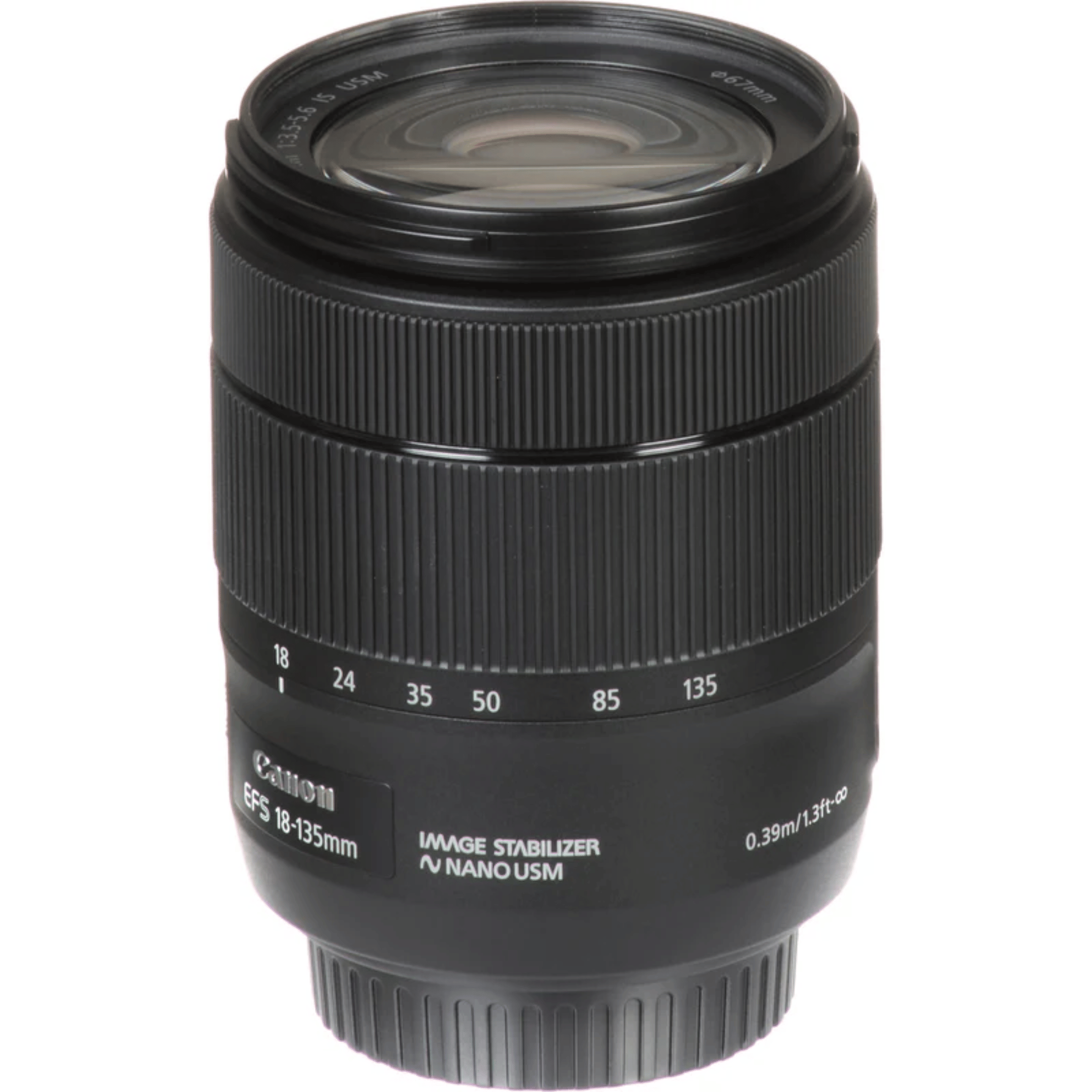 Canon EF–S 18–135mm f/3.5–5.6 IS USM Standard Zoom Lens - Refurbished_Black_Back_123224