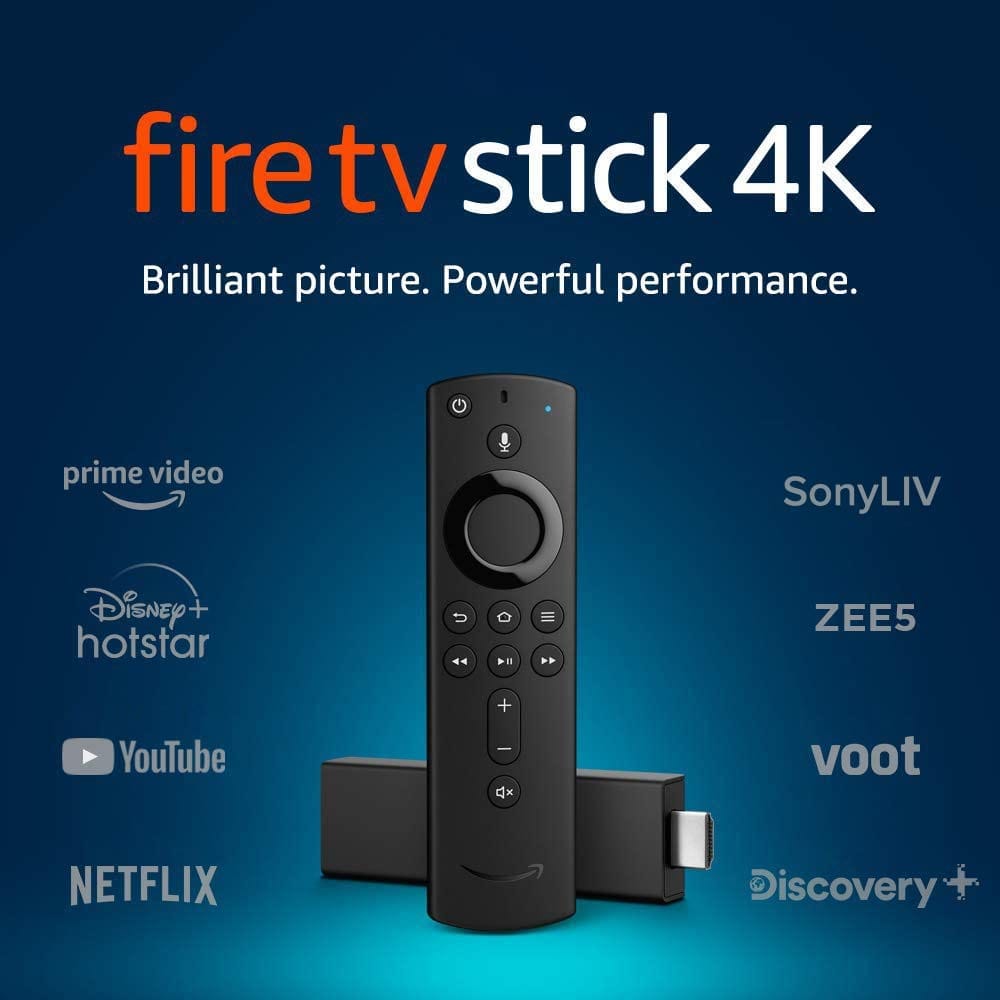 Amazon FireTV Stick 4K Streaming Device and Alexa Voice Remote - Refurbished Superb - Black_Black_Left Side_73315