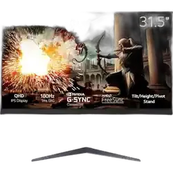 LG 32GS75Q 32 Inch IPS 180 Hz QHD Gaming Monitor - Unboxed_Black_Front_89778