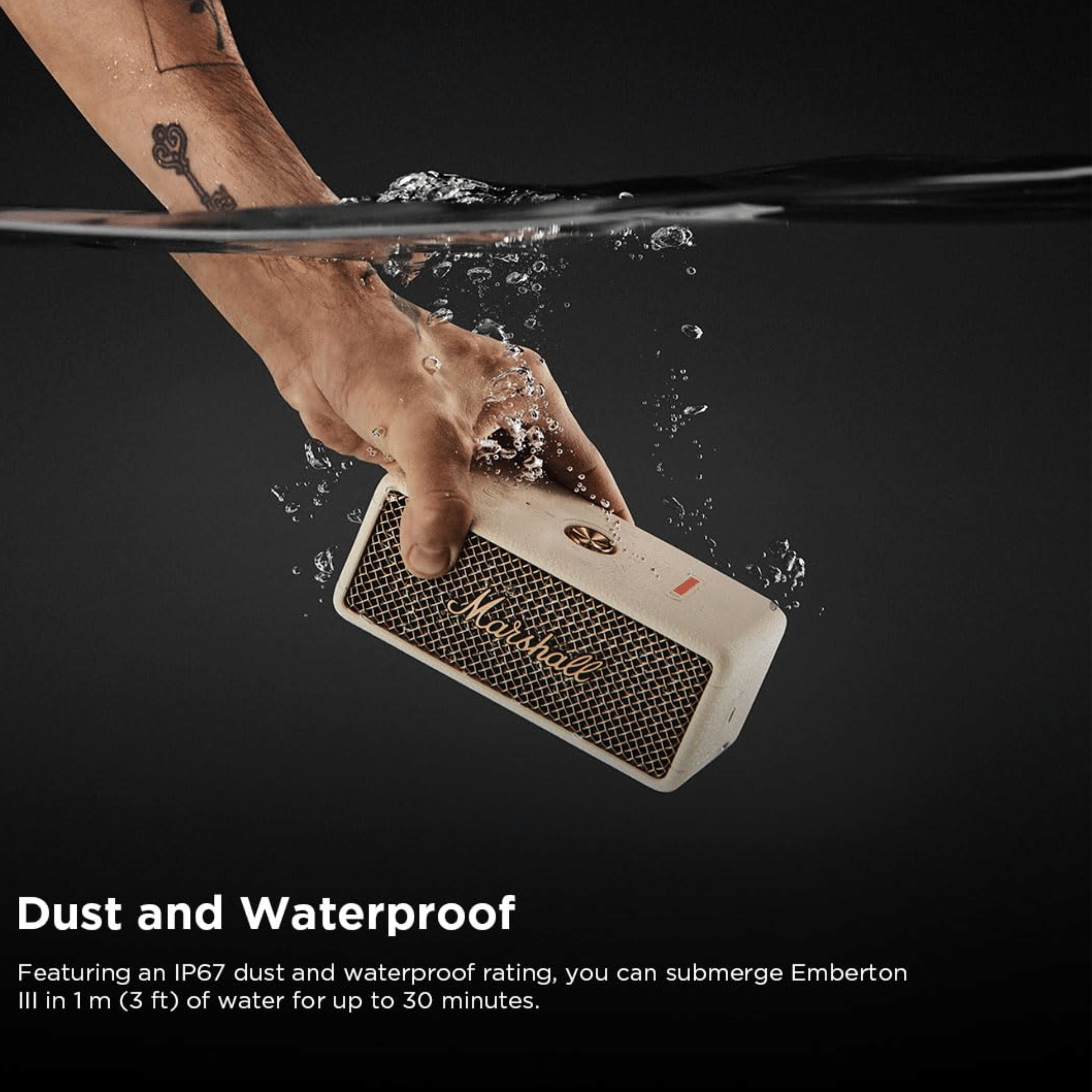 Marshall Emberton 3 Bluetooth Speaker - Unboxed_Cream_Front_115125