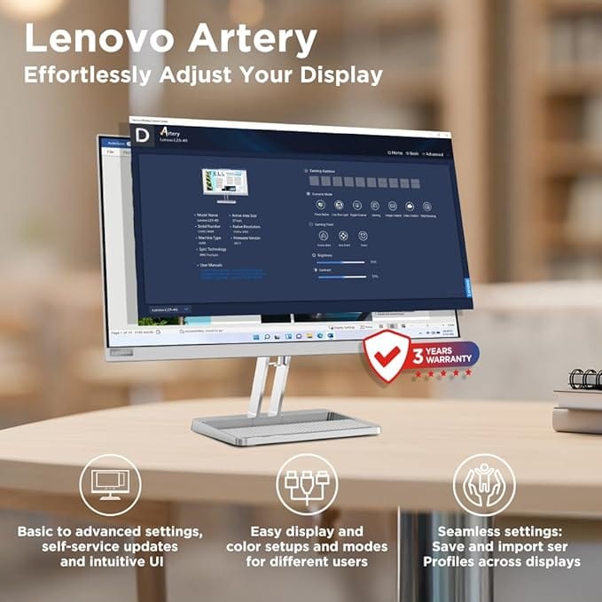 Lenovo L Series L27H - Unboxed_Grey_Left Side_88465