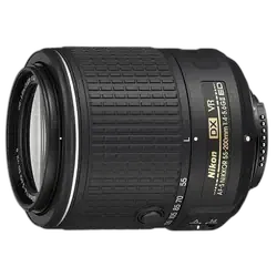 Nikon AF–S DX NIKKOR 55–200mm f/4–5.6G II ED VR Telephoto Zoom Lens - Refurbished_Black_Front_123215