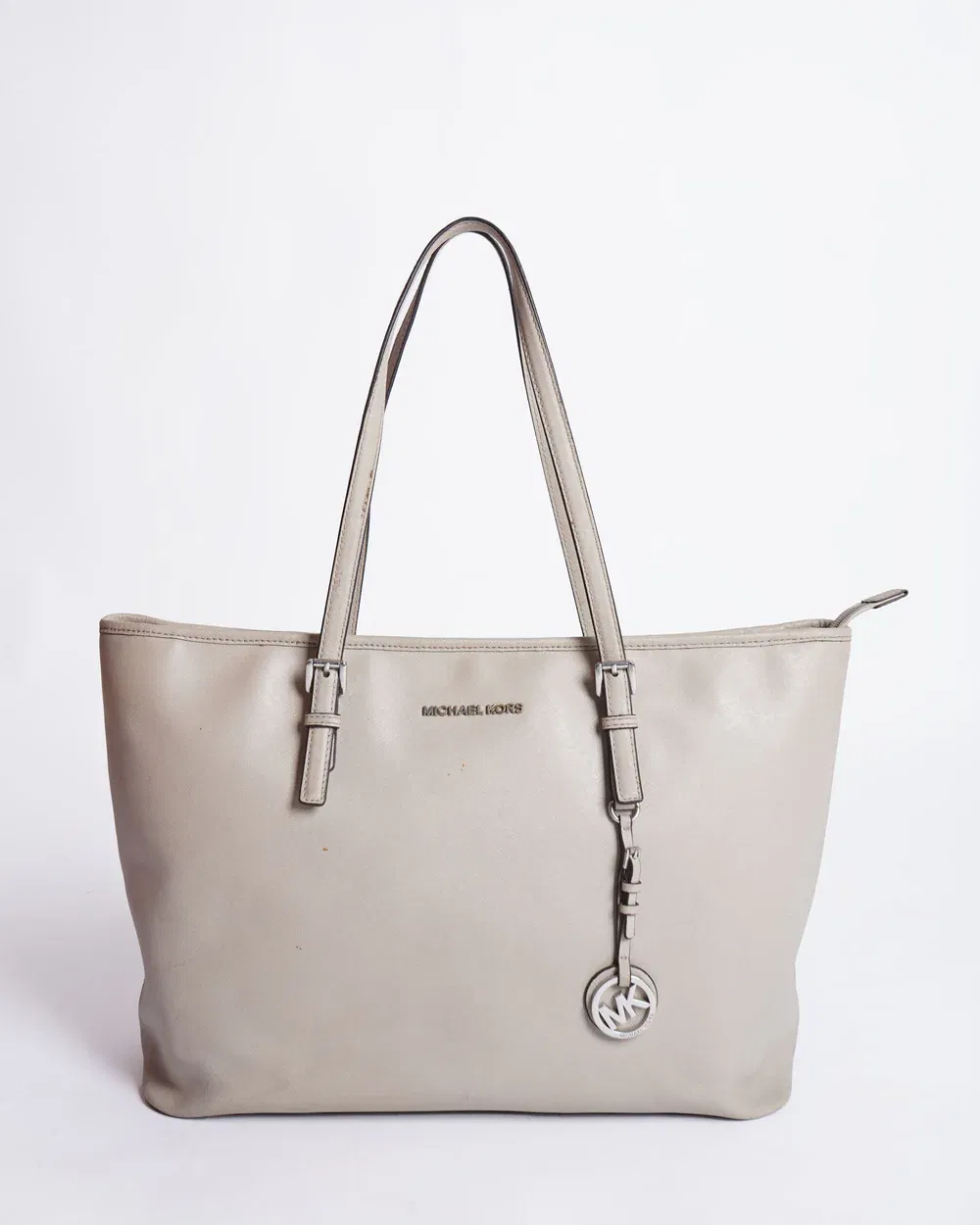 Micheal Kors Tote Luxury Bag - Pre-Loved - Taupe - Refurbished_Taupe_Front_64443