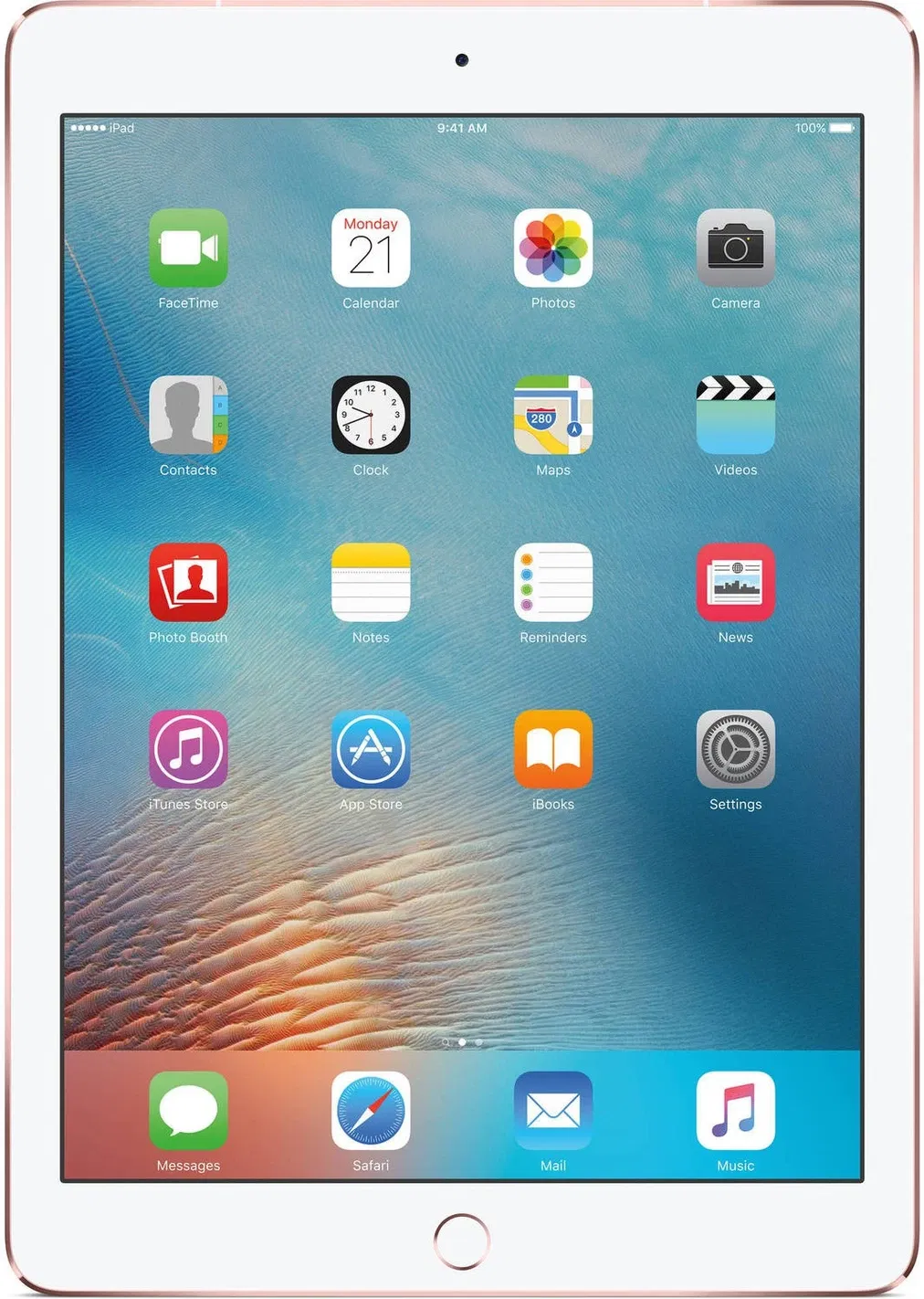 Apple iPad Pro 2016 (9.7 inch, Wifi+Cellular)- Refurbished_Rose Gold_Front_89655