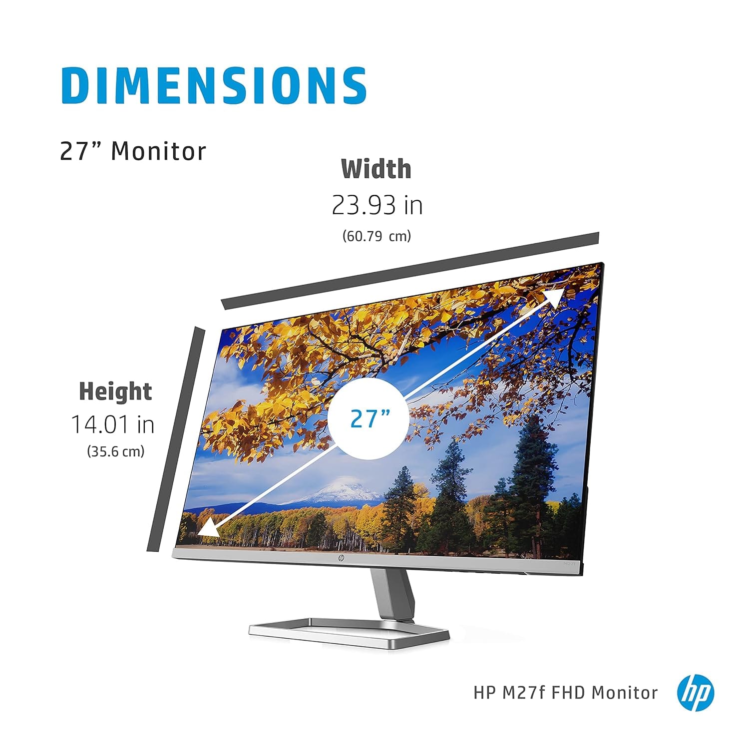 HP M27F 27 Inch IPS 75 Hz FHD Monitor - Unboxed_Silver_Bottom_88380