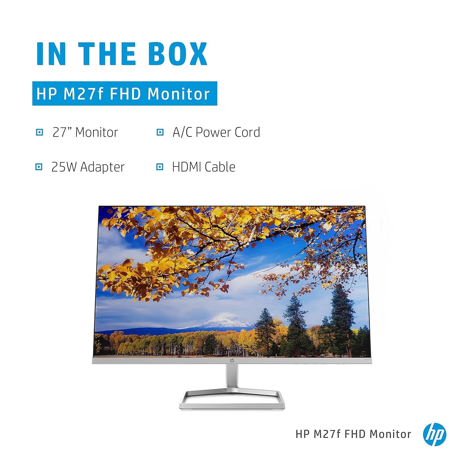 HP M27F 27 Inch IPS 75 Hz FHD Monitor - Unboxed_Silver_Top_88382