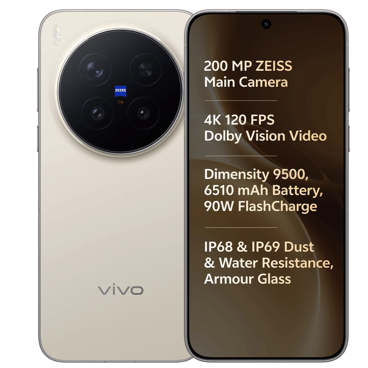 Vivo X300 Pro - Refurbished_Dune Brown_Top_89275