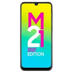 Refurbished Samsung Galaxy M21 2021 Edition Charcoal Black front