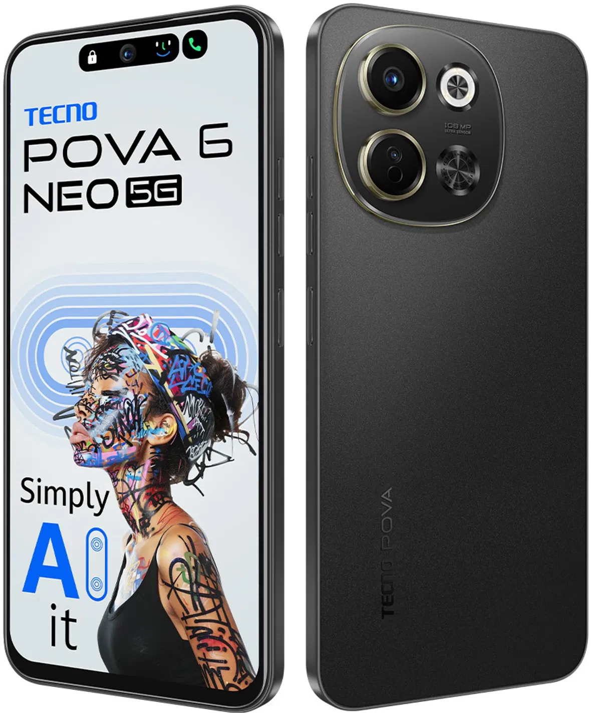 Tecno Pova 6 Neo 5G - Refurbished_Midnight Shadow_Right Side_89180
