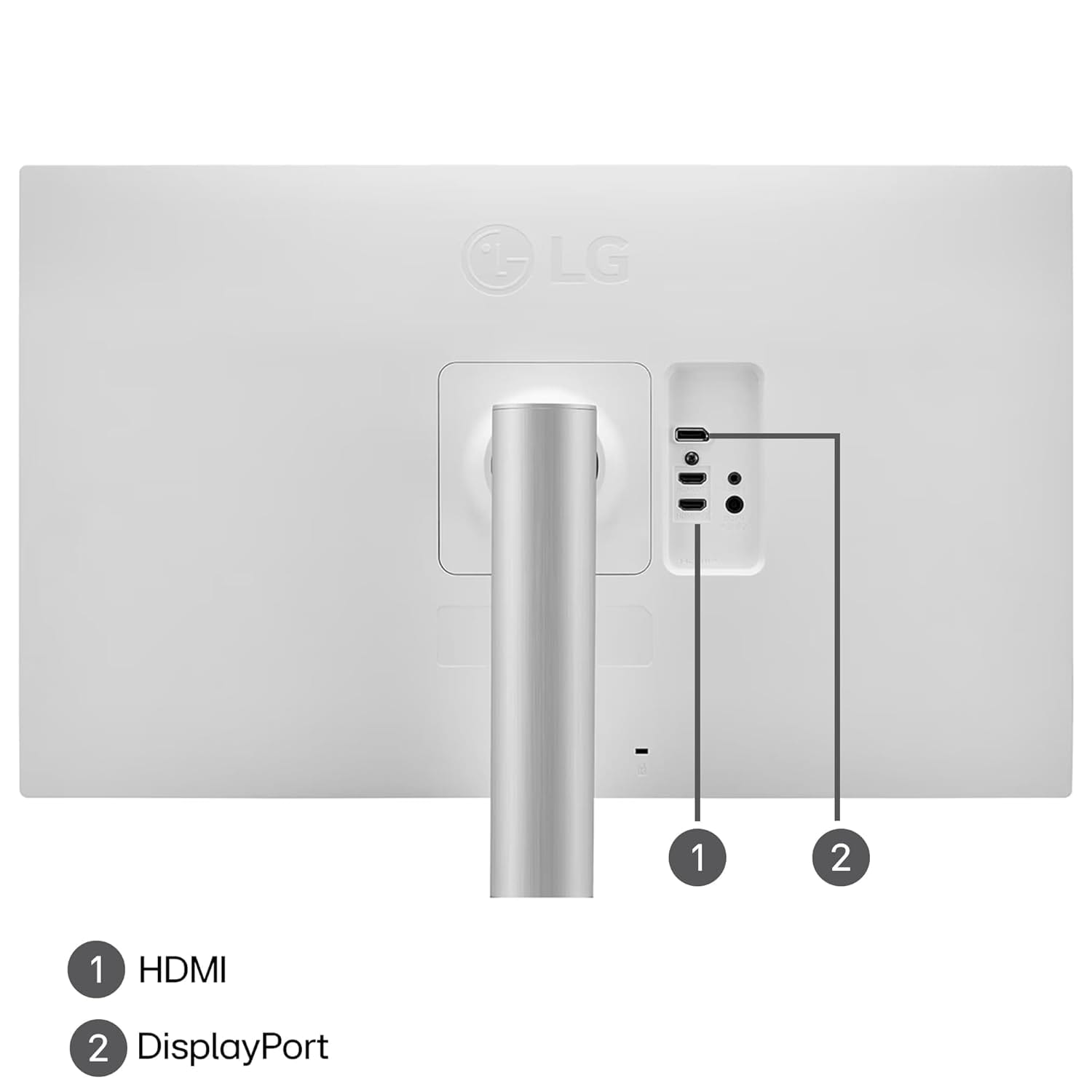 LG 27UP650 W 27 Inch IPS 60 Hz 4K UHD Gaming Monitor  - Unboxed_White_Back_88520