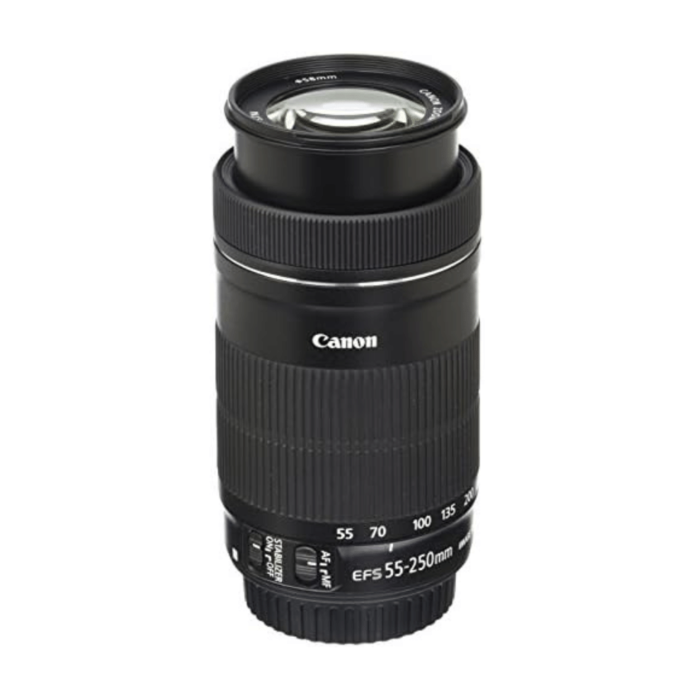 Canon 55-250mm Telephoto Zoom Lens - Refurbished Good - Black - Refurbished_Black_Top_70453