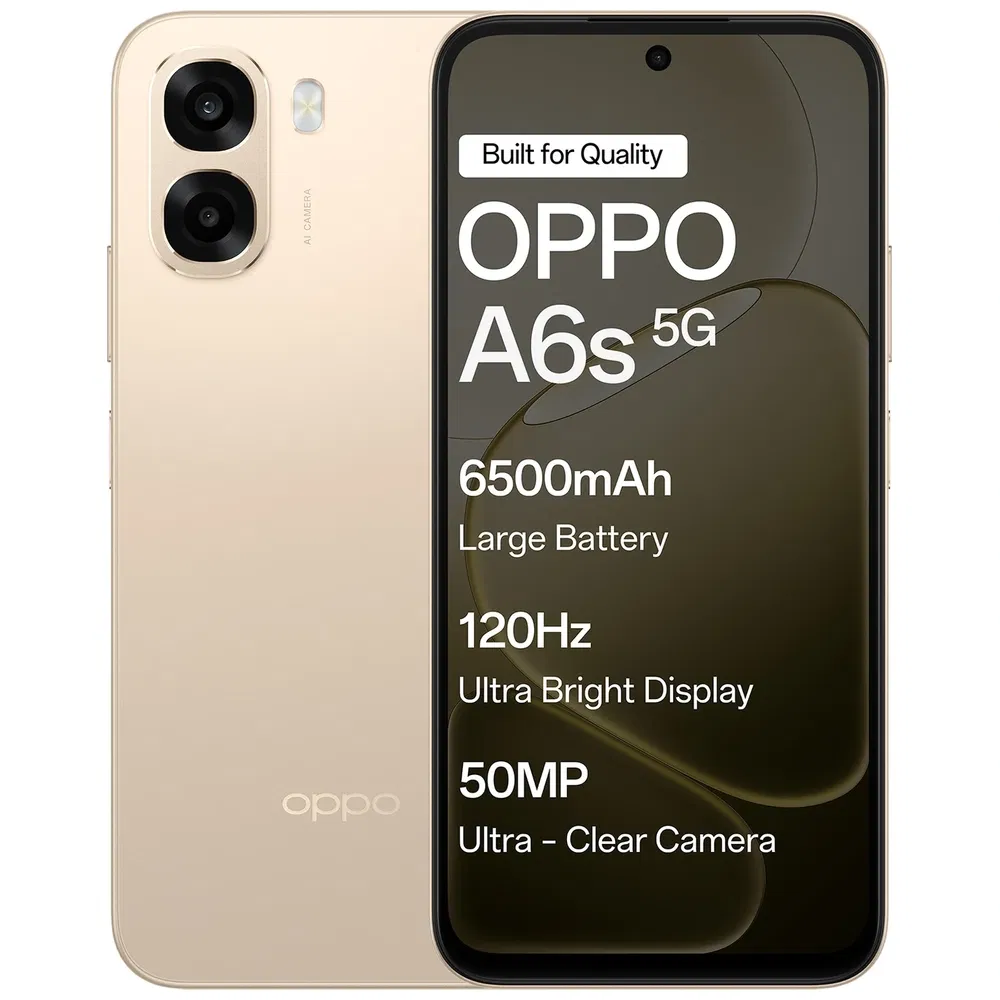 OPPO A6s 5G - Refurbished_Aurora Gold_Top_125629