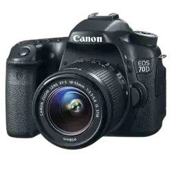 Canon 70D 20.2 MP DSLR - Refurbished_Black_Front_73243