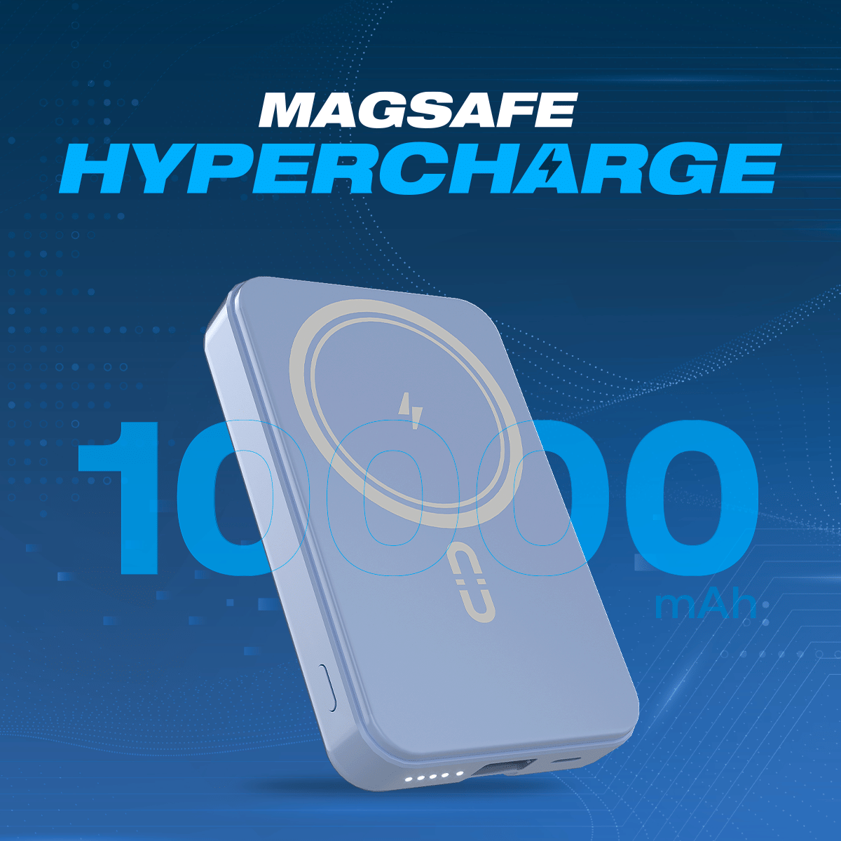 Sugato Hypercharger 10000 mAh - Powerbank - Blue_Blue_Front_64586